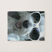 Puzzle Chien portant des lunettes de soleil (Horizontal)