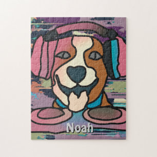 Puzzle Chien rétro de rue avec casque Drôle