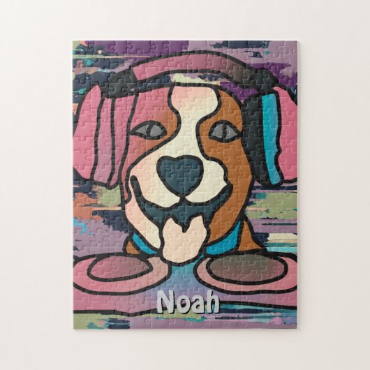 Puzzle Chien rétro de rue avec casque | Drôle (Vertical)