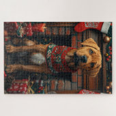 Puzzle Chien Rhodesian Ridgeback Avec Cadeaux De Noël (Horizontal)