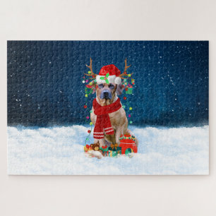 Puzzle Chien Rhodesian Ridgeback avec des cadeaux de Noël