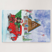 Puzzle Chien Roi Cavalier En Livraison De Noël Camion Nei (Horizontal)