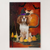 Puzzle Chien roi Halloween Cavalier (Vertical)