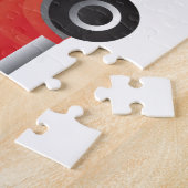 Puzzle Chien rouge et blanc irlandais conduisant une voit (Côté)