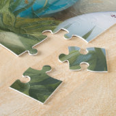 Puzzle Chien Saint-Bernard avec œufs de Pâques vacances (Côté)