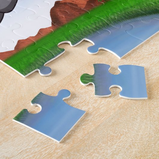 Puzzle Chien sautant équestre (Côté)