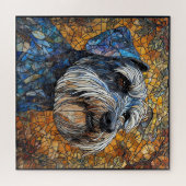 Puzzle Chien Schnauzer représenté avec une précision épou (Horizontal)