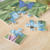 Puzzle Chien sibérien Husky avec printemps de fleurs (Côté)