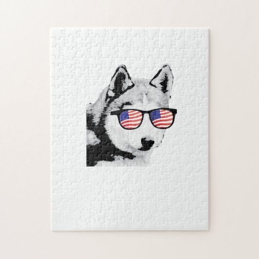 Puzzle Chien sibérien Husky cool (Vertical)