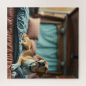 Puzzle Chien sur Lit (Horizontal)