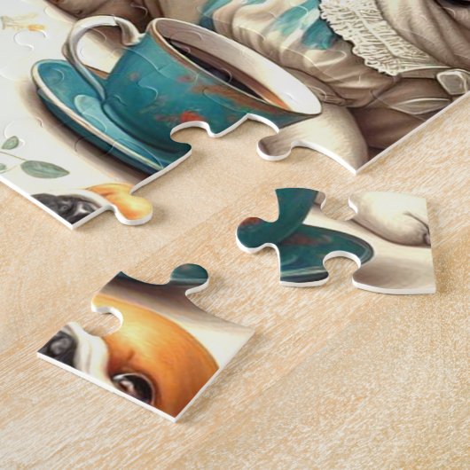 Puzzle Chien-taureau vintage (Côté)