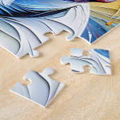 Puzzle Chien-taureaux français blanc acrylique | Coloré (Côté)