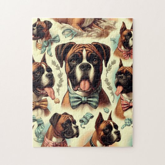 Puzzle Chien vintage sans soudure (Vertical)