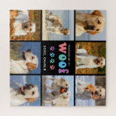Puzzle Chien Vous M'Avez Eu WOOF Custom 8 Photo Collage R (Horizontal)