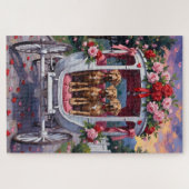 Puzzle Chien Weimaraner Saint-Valentin (Horizontal)