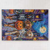 Puzzle Chiens Afghan Hound faisant Trick-or-Treating pour (Horizontal)
