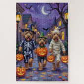 Puzzle Chiens Airedale Terrier Trick-or-Treating Hallowee (Vertical)