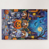 Puzzle Chiens Beagle faisant Trick-or-Treating dans un co (Horizontal)
