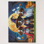 Puzzle Chiens bergers belges Citrouille Halloween Funny (Vertical)