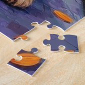 Puzzle Chiens Bernedoodle faisant Trick-or-Treating en te (Côté)
