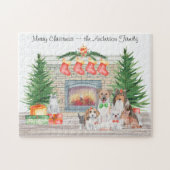 Puzzle Chiens Chats Chiens Chiens Chiens Chatons Cheminée (Horizontal)