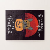 Puzzle Chiens Citrouilles Bulldog Citrouille Cutest Dans (Horizontal)