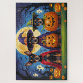 Puzzle Chiens d'Affenpinscher Citrouille Halloween Funny (Vertical)