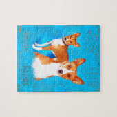 Puzzle Chiens de Basenji avec le motif de nuage de mot (Horizontal)