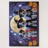 Puzzle Chiens de berger anatoliens Citrouille Halloween d (Vertical)