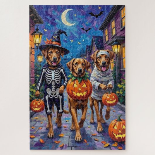 Puzzle Chiens de berger anatoliens Costumes d'Halloween (Vertical)