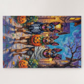 Puzzle Chiens de berger belges Trick-or-Treating Hallowee (Horizontal)