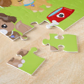 Puzzle Chiens de Chiens de Chiens Chiens Castle Bleu et R (Côté)