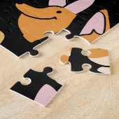 Puzzle Chiens De Corgi, Arrière - plan Sans Seamless. (Côté)