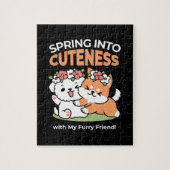Puzzle Chiens de jeu avec Flower Crowns - Fun Spring Them (Vertical)