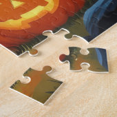 Puzzle Chiens de Montagne Bernese Citrouille Halloween Dr (Côté)