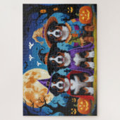 Puzzle Chiens de Montagne Bernese Citrouille Halloween Dr (Vertical)