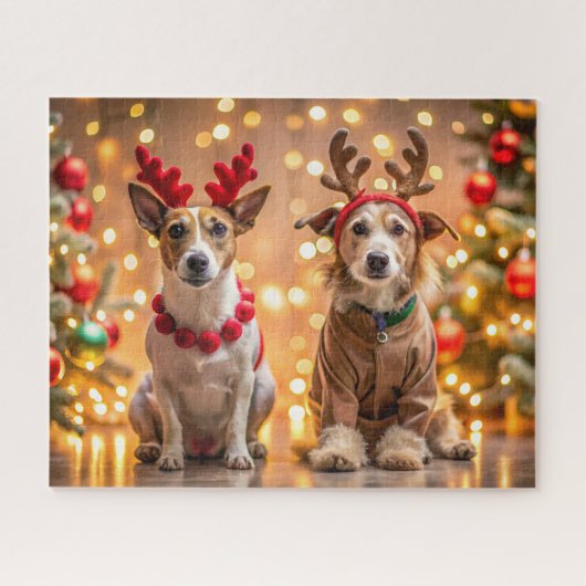 Puzzle Chiens de Noël (Horizontal)