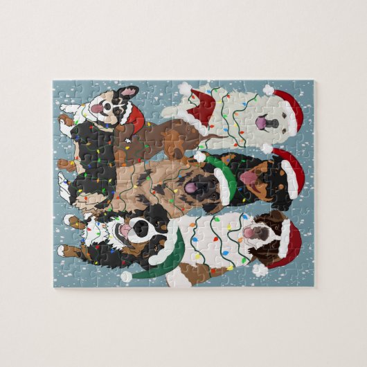 Puzzle Chiens de Noël (Horizontal)