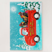 Puzzle Chiens de Noël Chiens de Noël Père Noël Livraison  (Vertical)