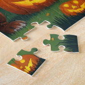 Puzzle Chiens de Rhodesian Ridgeback Citrouille Halloween (Côté)