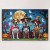 Puzzle Chiens de Rhodesian Ridgeback Citrouille Halloween (Horizontal)