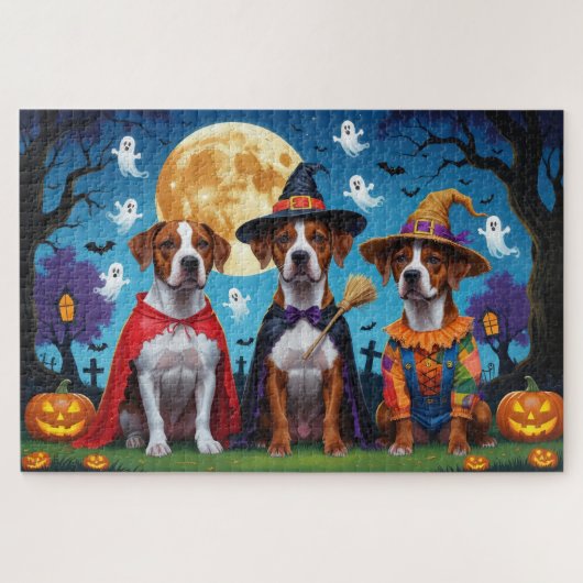 Puzzle Chiens de Rhodesian Ridgeback Citrouille Halloween (Horizontal)