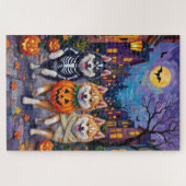 Puzzle Chiens d'Esquimau Américain Trick or Treating Hall (Horizontal)