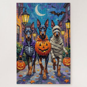 Puzzle Chiens Doberman Trick or Treating Halloween Costum