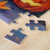 Puzzle Chiens en taureaux en costumes d'Halloween (Côté)