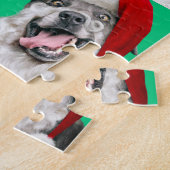 Puzzle Chiens et chats avec la barbe du Père Noël (Côté)