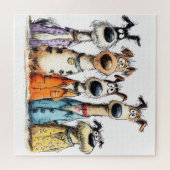 Puzzle Chiens fantaisistes drôles (Horizontal)