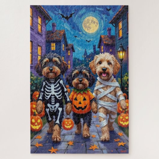 Puzzle Chiens Havanais Costumes d'Halloween en Trick ou e (Vertical)