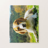 Puzzle Chiens Hound beagles. (Vertical)