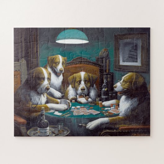 Puzzle Chiens jouant au poker Cassius Marcellus Coolidge (Horizontal)